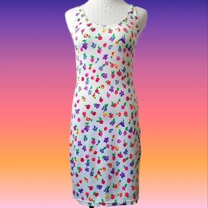 Y2K Vintage Victoria's Secret Body-con Mini Dress, Size Medium, Neon Floral